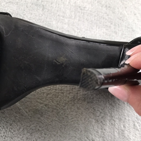 Jeffrey Campbell Black Suede & Leather Solitaire Heels Size 7 - Picture 10 of 13